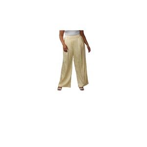 NY&C Wide Leg Palazzo Pants High Waist Gold‎ Animal Print Trousers Size 2X